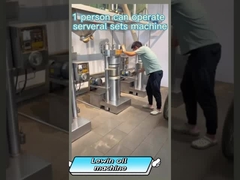 Appuyez sur l'huile de sasame à l'aide d'une machine à huile hydraulique