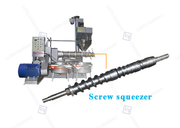 Machine de presse d'huile de noix de coco de la vis 6YL-120 310 kg/h heures avec L type alimentation de graine