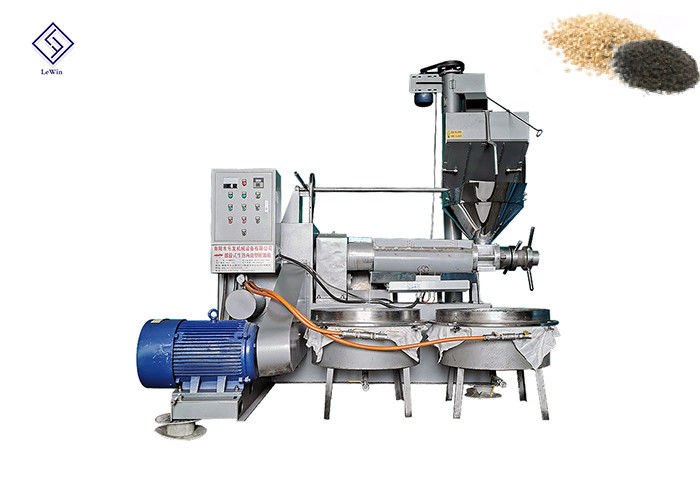92% à 96% de taux d'huile Machine à presse à huile à vis avec 1,5 kW de puissance du système d'alimentation de gâteaux à huile